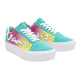 Vans Ua Old Skool Platform Spring Fade Turkuaz Sneaker