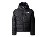 B Reversible Perrito Jacket Çocuk Outdoor Montu (Çift Taraflı) NF0A82DAJK31 Siyah