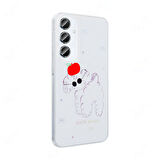 Gpack Samsung Galaxy A16 uyumlu Kılıf Şeffaf Folk Sert Kapak Figürlü