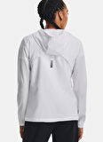 Under Armour 1377043-100-UA OutRun the STORM Jac Beyaz Normal Düz Kadın Rüzgarlık