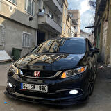 Sts Oto Aksesuar Honda Civic Fb7 2012-2016 Batman Yarasa Ayna Kapağı Piano Black Abs Plastik