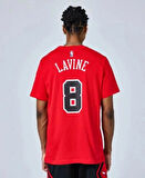 Nike NBA Zach LaVine Chicago Bulls Erkek Kırmızı T-Shirt