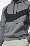 Nike Therma-fit Swoosh Graphic Fitness Hoodie Erkek Gri Spor Sweatshrit