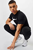 Nike Sportswear Clup Swoosh Siyah Erkek Spor Tişört 