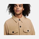 Nike Oduncu Gömlek Sportswear Sport Utility Sherpa Full-Length Button Erkek Kahverengi Ceket OVERSİZE GENİŞ KALIP NORMAL BEDENİNİZDEN BİR BEDEN KÜÇÜK TERCİH EDİNİZ DZ5437-258