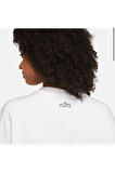Training Plus Essential Get Fit Dri Fit Graphic Crew White Oversized Bol Kesim Kadın Sweatshirt
