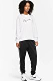 Nike Dri-Fit Get Fit Graphic Crewneck Kadın Beyaz Bol Kesim Sweatshrit