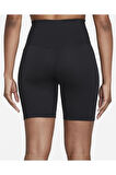 Dri-FIT One Yüksek Belli 18 cm Kadın Bisiklet Şortu, Kadın Siyah Şort Tayt