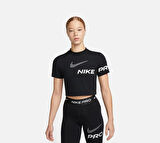 Nike Pro Dri-Fit Cropped Graphic Training Short-Sleeve Kadın Tişört-DX0078-010