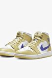 Nike Jordan Air 1 Mid Lemon Wash Gerçek Deri Bilekli Unısex Spor Ayakkabı