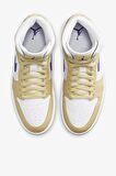 Nike Jordan Air 1 Mid Lemon Wash Gerçek Deri Bilekli Unısex Spor Ayakkabı