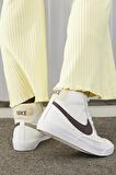 Nike Blazer Mid 77 Python Deri Bilekli Beyaz Kadın Günlük Spor Ayakkabı