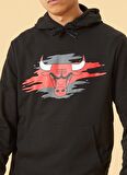 New Era Kapüşon Yaka Siyah Erkek Sweatshırt NBA TEAR LOGO HOODY CHIBUL BLK