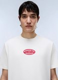 Napapijri S-FLINT SS-NP0A4FZZFX31 Krem Yuvarlak Regular Fit Baskılı Erkek T-Shirt
