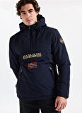 Napapijri NP0A4GMD1761-RAINFOREST POCKET 2 Mavi Düz Erkek Mont