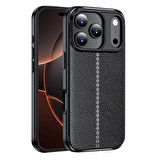 Gpack iPhone 17 Pro Max uyumlu Kılıf Niss Silikon Deri Görünümlü