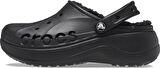 CROCS Baya Platform Lined Clog Black 208708-001