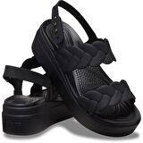 Crocs Brooklyn Woven Low Wedge Kadın Terlik 209977-060 Black