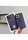 İPHONE 14 PRO UYUMLU AG GLASS ARKASI CAM KILIF LACİVERT