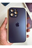 İPHONE 14 PRO UYUMLU AG GLASS ARKASI CAM KILIF LACİVERT
