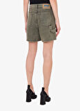 Moschino Jeans Regular Fit Gri Kadın Denim Şort 251K1A033032181517