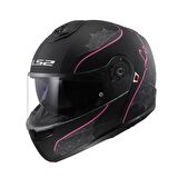 LS2 Strobe 2 Lux Mat Siyah - Pembe Kask
