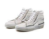 Vans Sk8 Hi Reconstruct Unisex Çift Katmanlı Soyulabilen Süet Günlük Ayakkabı VN0005UKQJM1 Beyaz