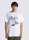 Vans Yuvarlak Yaka Düz Beyaz Erkek T-Shirt VN00061FWHT1 ALVA SKATES SS TEE