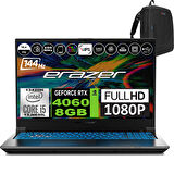 Erazer Deputy P60I Intel Core I5 13420H 32GB 512GB SSD RTX4060 Freedos 15.6" Fhd IPS 144Hz Taşınabilir Bilgisayar MD62747F05 + Zetta Çanta