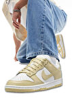 Nike Dunk Low Retro Team Gold Beyaz-Bej Renk Deri Erkek Spor Ayakkabı 