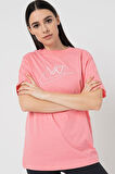 Nike Sportswear Tee Bol Kesim Pembe Pamuklu Kadın Spor Tişört