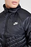 Nike Therma-Fit Windrunner Midweight Erkek Siyah Dik Yaka Spor Mont