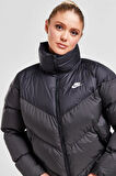 Nike Therma-Fit Windpuffer Grid Siyah Bol Kesim Kadın Spor Mont