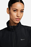 Nike Dri-Fit Swoosh Hbr Running Jacket Kadın Siyah Dik Yaka Spor Ceket
