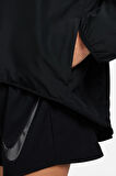 Nike Dri-Fit Swoosh Hbr Running Jacket Kadın Siyah Dik Yaka Spor Ceket
