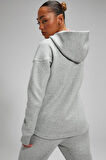Nike Tech Fleece Windrunner Full-Zip Hoodie Gri Tam Fermuar Kapüşonlu Kadın Sweatshrit
