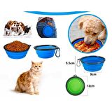 Katlanabilir Kedi Köpek Mama Ve Su Kabı Köpek