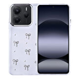 Gpack Xiaomi Redmi Note 14 5G uyumlu Kılıf Kenarlar Airbagli Simli Şeffaf Kutup Kapak