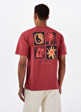 Billabong TWIN PEAKS REGULAR SS 24A351528 Kiremit Bisiklet Yaka Regular Fit Düz Erkek T-Shirt