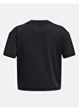 Under Armour Siyah Kız Çocuk Kısa Kollu Bol Kesim Düz T-Shirt 1379987-001 Motion SS