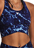 Under Armour Lacivert Kadın Bisiklet Yaka Baskılı Atlet 1380858-410 Pjt Rck LG Crssover Top