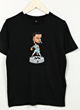Under Armour Siyah Erkek Çocuk Kısa Kollu Bol Kesim Düz T-Shirt 1380079-001 UA CURRY BOBBLEHEAD SS