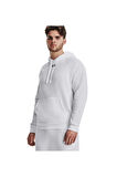 Under Armour 1379757 Rival Fleece Hoodie Beyaz Erkek Sweatshirt