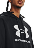 Under Armour Siyah Erkek Kapüşonlu Sweatshirt 1379758-001 UA Rival Fleece Logo HD