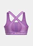 Under Armour 1361034-539 Crossback Mid Bra Lila Kadın Extra Slim Fit Sporcu Sütyeni