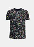 Under Armour Desenli Siyah Erkek T-Shirt 1383597-001-UA ALIEN ALL SPORTS SS