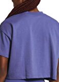 Under Armour 1383050-561 UA HW SCRIPTED WM CROP Mor Kadın Bisiklet Yaka Oversize Desenli T-Shirt