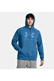 Erkek UA Rival Fleece Logo Kapüşonlu Üst 1379758-406