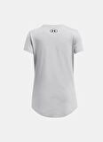 Under Armour Beyaz Kız Çocuk Bisiklet Yaka T-Shirt 1382979-100-UA Colorblock BL SS