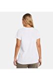 Under Armour UA W SPORTSTYLE LOGO SS Beyaz-Siyah Kadın Tshirt